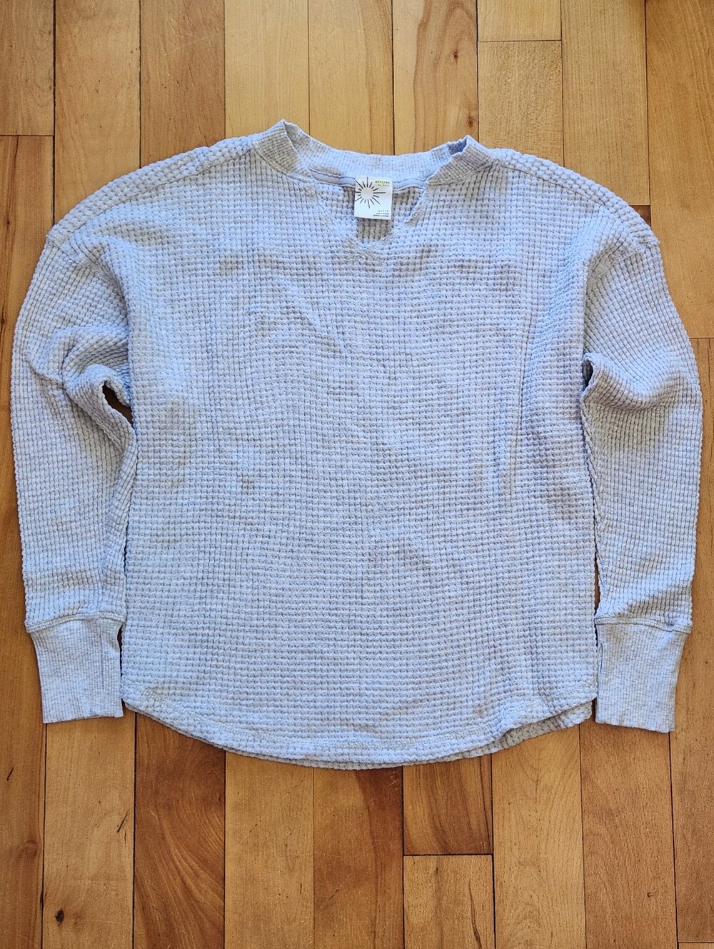 Offline By Aerie Wow! Waffle Notch Neck LS T-Shirt - XS